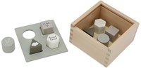 Label Label wooden shape sorter - educational sorting box olive green