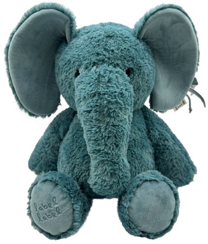 Label Label cuddly toy elephant Elly blue recycled plush 34 cm