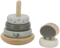 Label Label wooden stacking rings balance olive green FSC educational toy-2