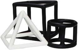 Label Label silicone teether toy geometric shapes black white