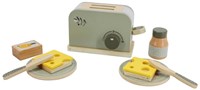 Label Label wooden toaster play kitchen olive green 11-piece set-2