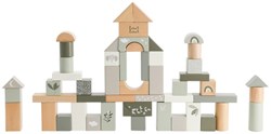 Label Label wooden building blocks olive green 50 pcs educational toy