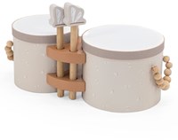 Label Label wooden bongos - musical toy - nougat - includes sticks-2