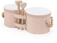 Label Label wooden bongos pink - musical toy for children from 18 months