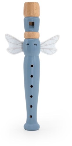 Label Label wooden flute blue - musical instrument for children