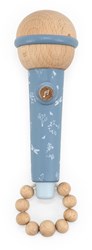 Label Label wooden microphone blue - toy for role play and music