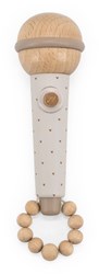 Label Label wooden microphone toy - role play and musical fun nougat