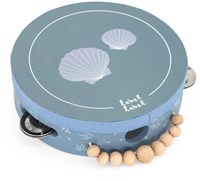 Label Label wooden tambourine blue - musical toy for children