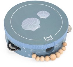 Label Label wooden tambourine blue - musical toy for children