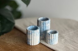 Little Creations resin DIY set candle holders blue pigment
