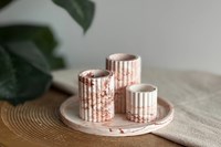 Little Creations resin DIY set candle holders tray terracotta pigment