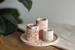 Little Creations resin DIY set candle holders tray terracotta pigment