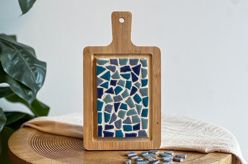 Little Creations mosaic DIY serving board blue creative craft kit