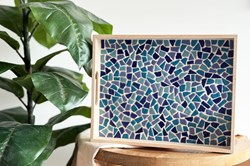 Little Creations mosaic tray DIY kit blue creative crafting set adults