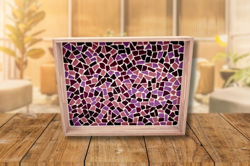 Little Creations mosaic tray DIY kit old pink craft set for adults