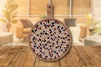 Little Creations DIY mosaic serving board round beige sand creative kit