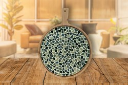 Little Creations DIY round snack board green mosaic craft kit