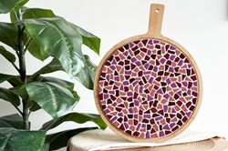 Little Creations DIY mosaic serving board round old pink craft set adults