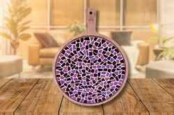Little Creations DIY mosaic serving board round old pink craft set adults