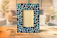 Little Creations mosaic photo frame blue DIY set creative crafting