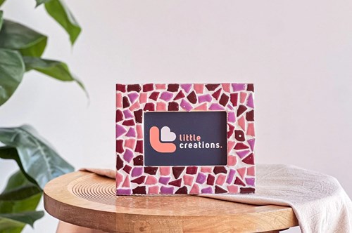 Little Creations DIY mosaic photo frame pink - creative craft set adults