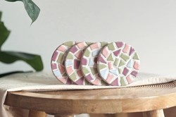 Little Creations mosaic DIY set - creative pastel coasters for adults