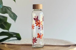 Little Creations DIY water bottle orange red creative sustainable glass
