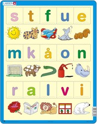 Larsen jigsaw puzzle learn to read Norwegian - educational toy 24 pieces