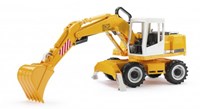 Bruder excavator Liebherr construction vehicle yellow plastic 1:16