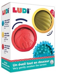 Ludi sensory toys - 3 sensory balls for babies and toddlers