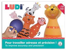 Ludi animal bowling pins toy for toddlers colorful PVC