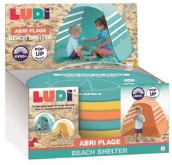 Ludi beach tent pop-up UV50+ baby protection multicolor