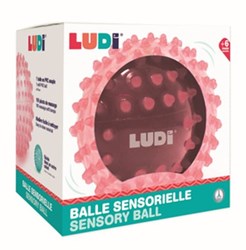 Ludi sensory ball pink - baby toy for motor skills and touch
