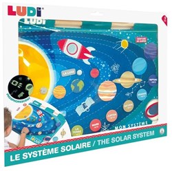 Ludi educational toy solar system panel with glow-in-the-dark