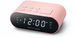 Alarm clock radio FM pink - Compact radio with dimmable display and alarm