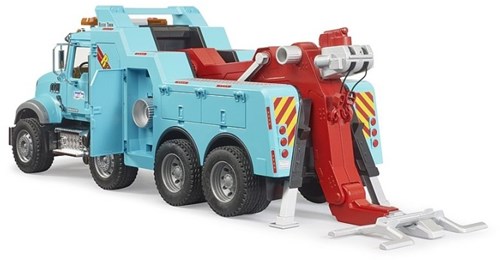 Bruder truck MACK Granite tow and recovery vehicle with light and sound toy car-3