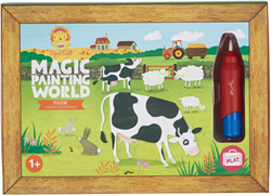 Tiger Tribe magic painting farm book - magic water colouring set for kids
