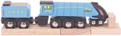 Bigjigs wooden steam locomotive train - Mallard replica toy