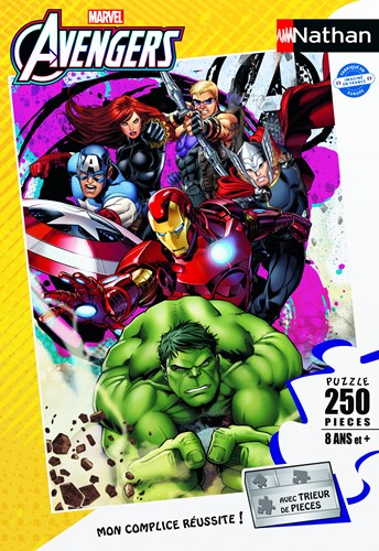 Nathan puzzle Marvel Avengers action 250 pieces cardboard toy-2