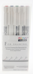 Marvy Uchida Marvy Uchida Technische Fineliner Set 0,5mm 5 stuks