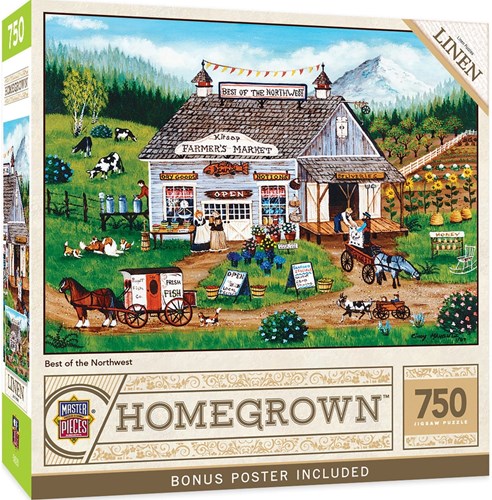 Master Pieces Jigsaw Puzzle Homegrown Best of the Northwest 750 Pieces-2