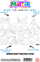 Matta coloring placemat dino forest - reusable wipeable silicone mat-2