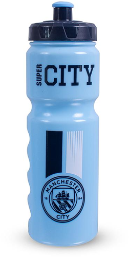 Team Merchandise Manchester City plastic bottle 750ml sports water bottle blue