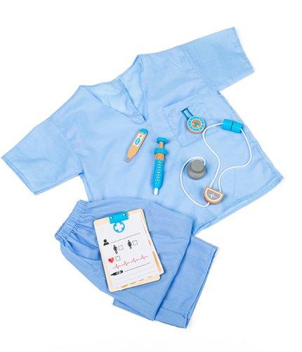 BigJigs doctor costume dress up set for kids - with accessories