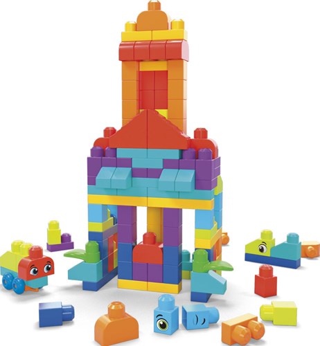 Mattel Mega Bloks building blocks - Large storage bag 150 pieces colorful toy-2