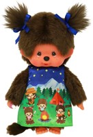 Monchhichi plush doll girl camping 20 cm monkey soft toy