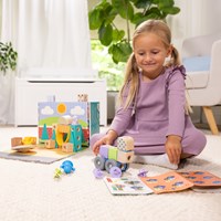 Spin Master wooden building blocks Blockables city play set 73 pieces-2