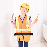 Spin Master construction worker costume set with helmet and tools for kids-3