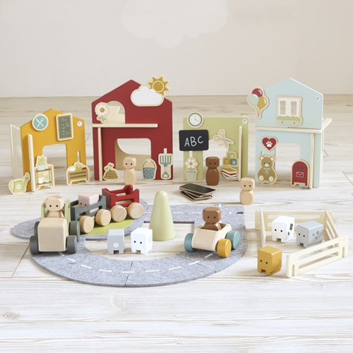 Micki educational game City - Town and Country cardboard colorful toy-2