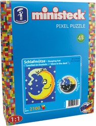 Ministeck Pixel Puzzle Glow in the Dark Sleep Cap XL - 2100 pieces